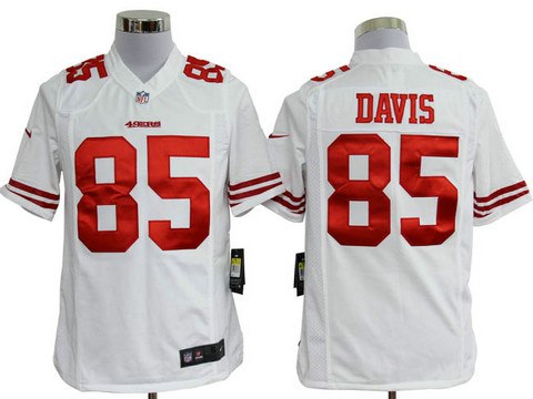 nfl jerseys San Francisco 49ers 85 Vernon Davis White Game